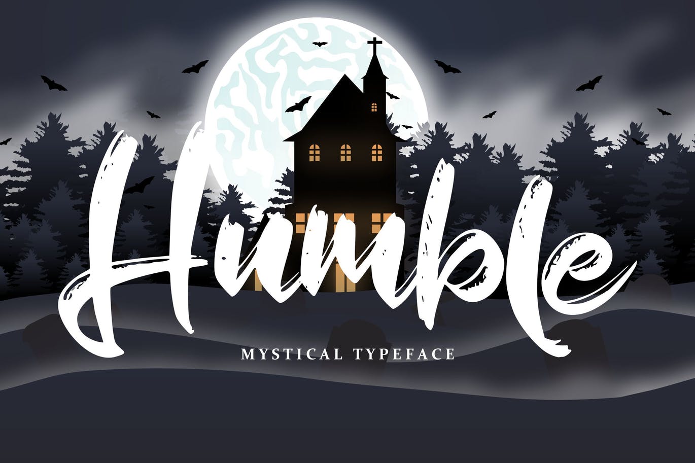 Humble a mystical scary halloween font