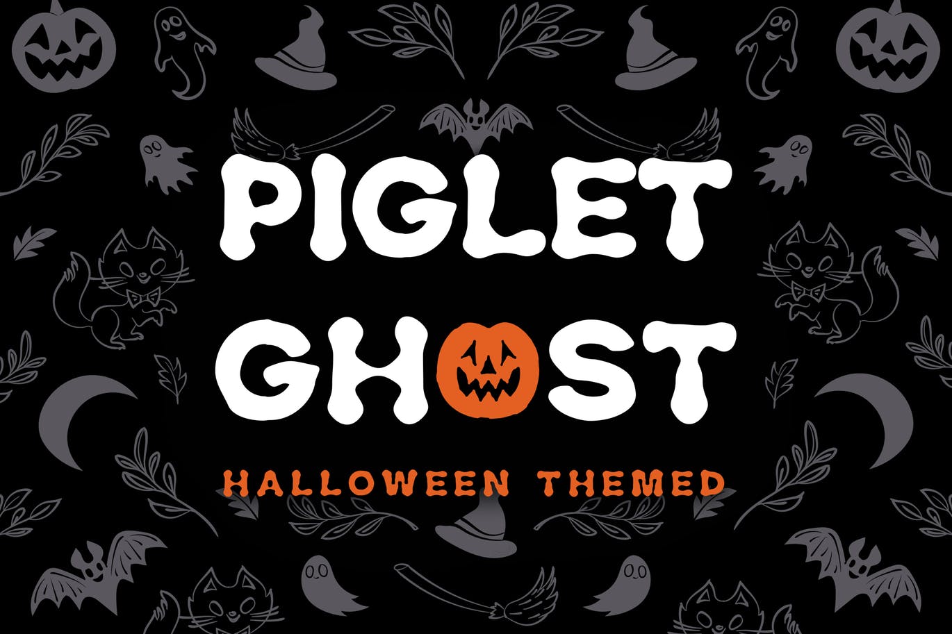 Halloween themed font
