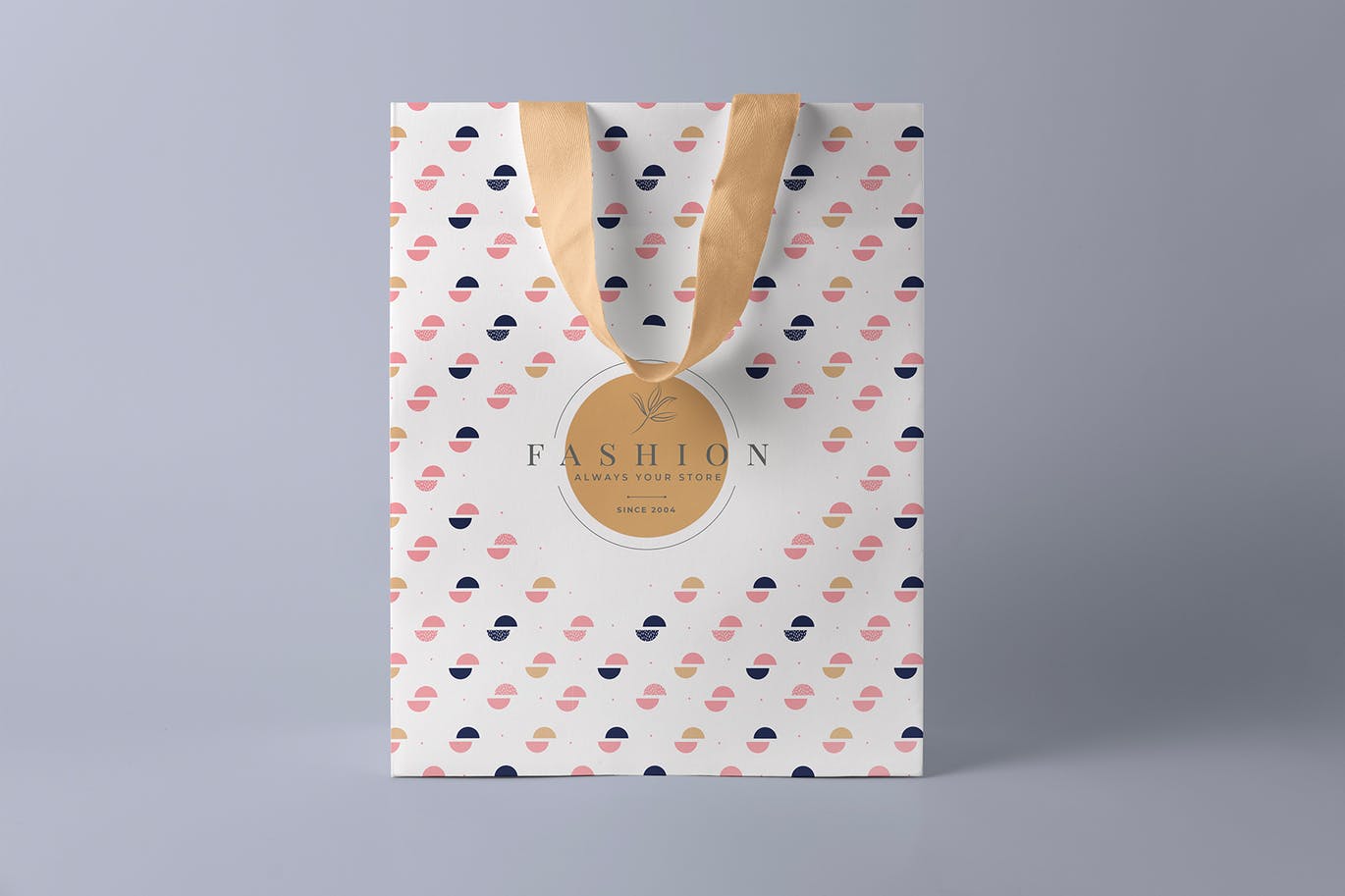 Fashionable shopping bag mockup