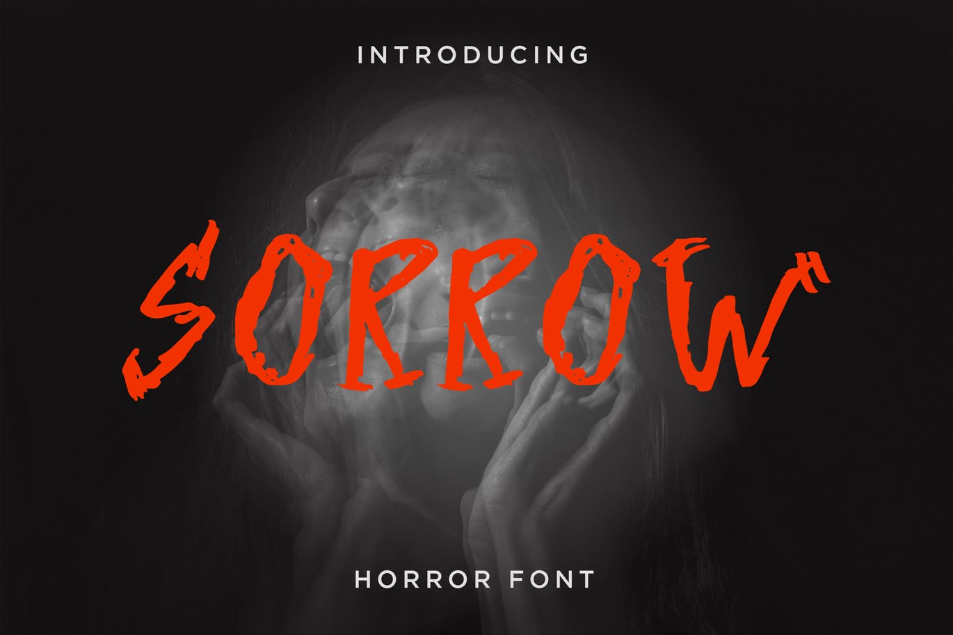 Sorrow horrow font for spooky halloween