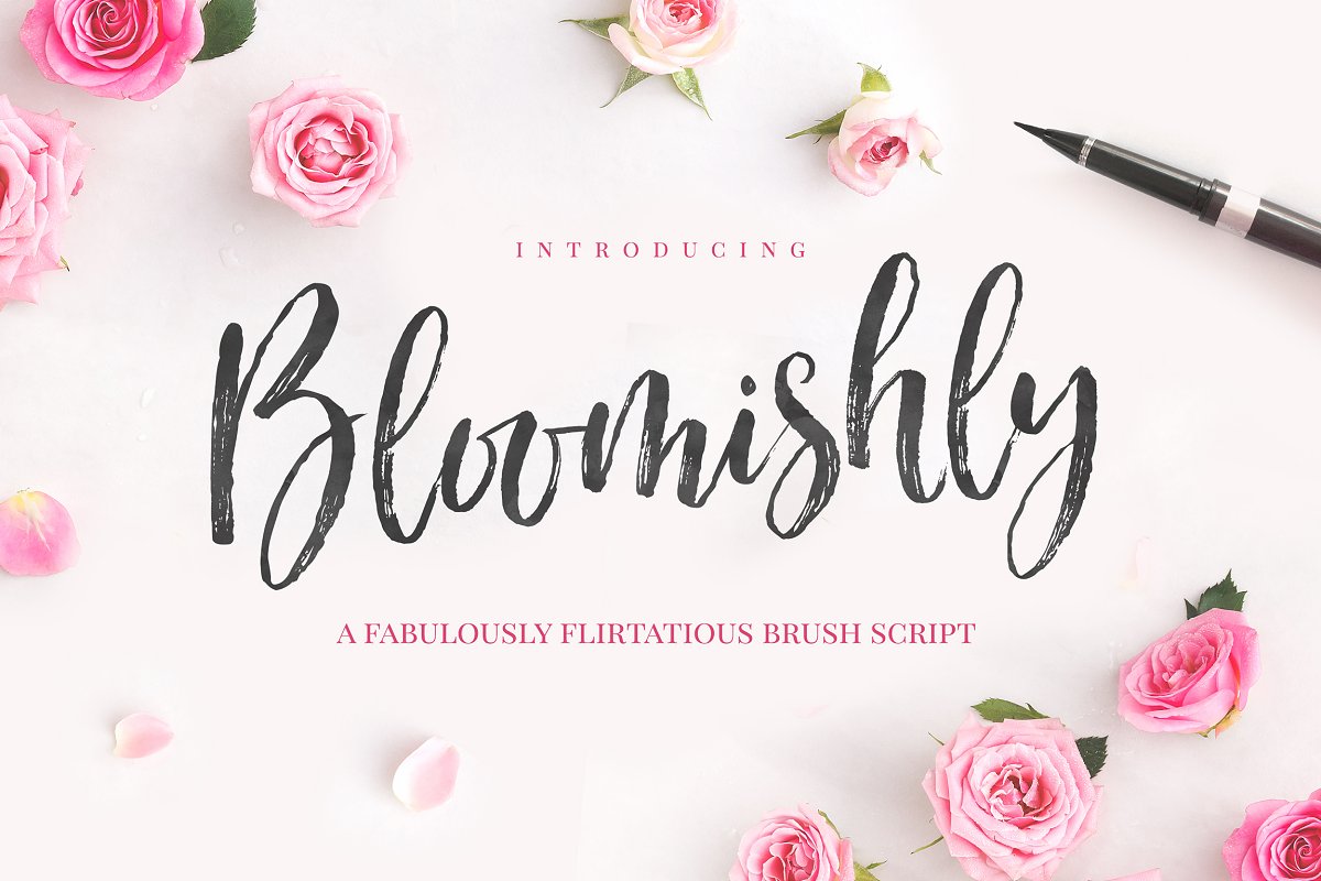 A fabulously brush script font