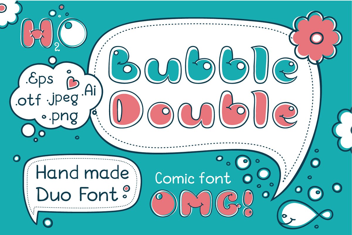 A bubble comic font