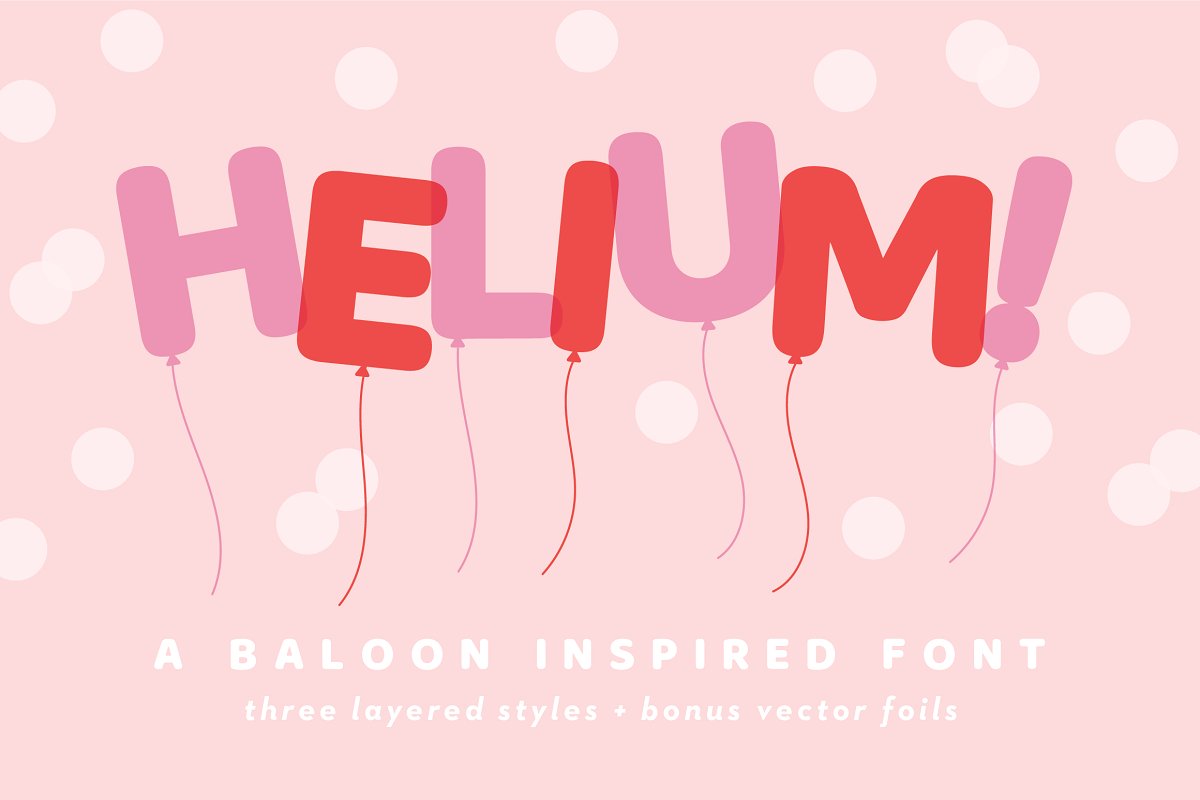 Helium balloon font