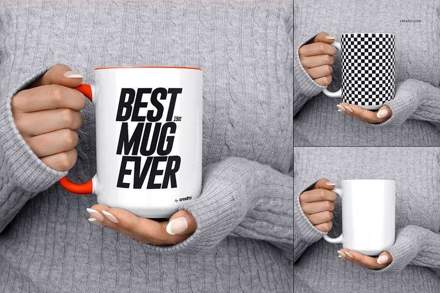 40 Mockups de Caneca e Copo de Papel Grátis 5 Mug Mockup Set 15oz Many Views 1 40 Mockups de Caneca e Copo de Papel Grátis