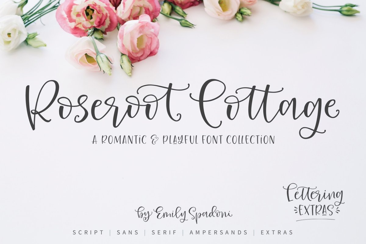 A romantic and playful font collection