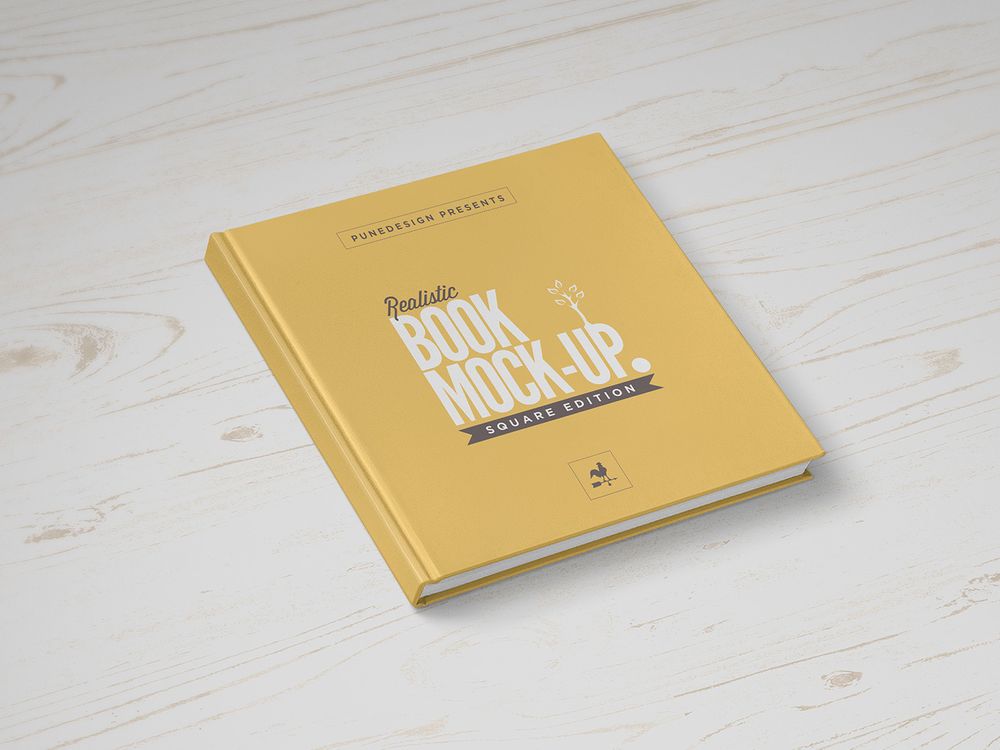 A free square book mockup templates