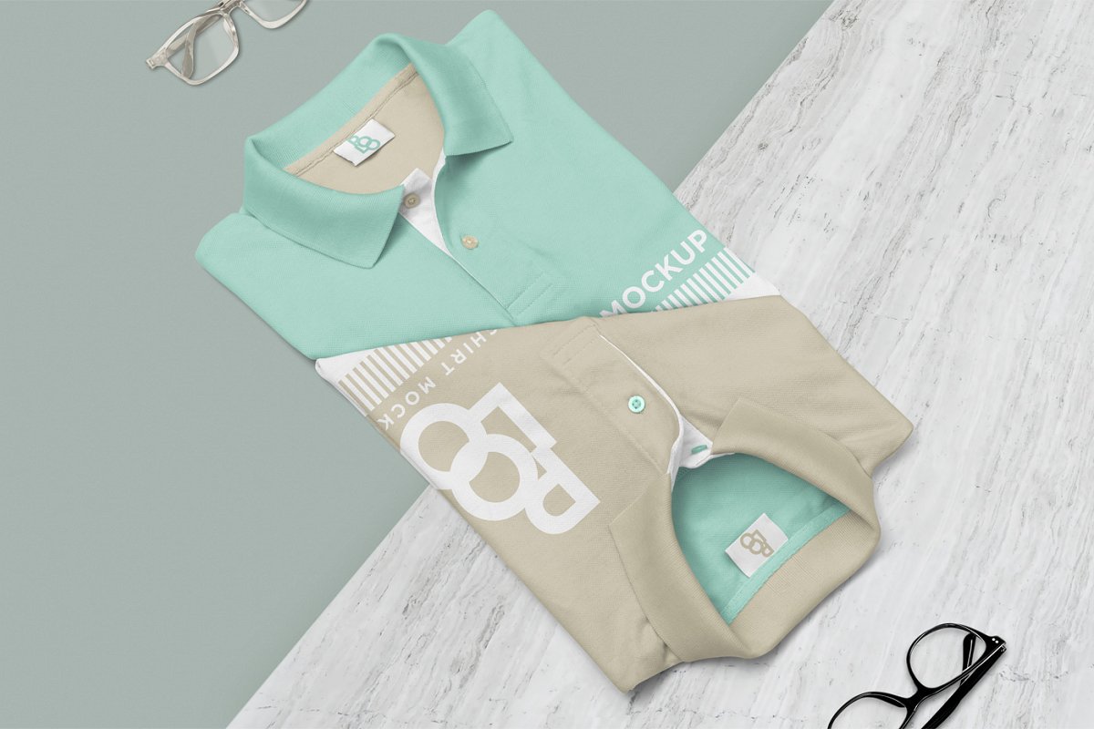 Fashionable polo shirt mockup templates