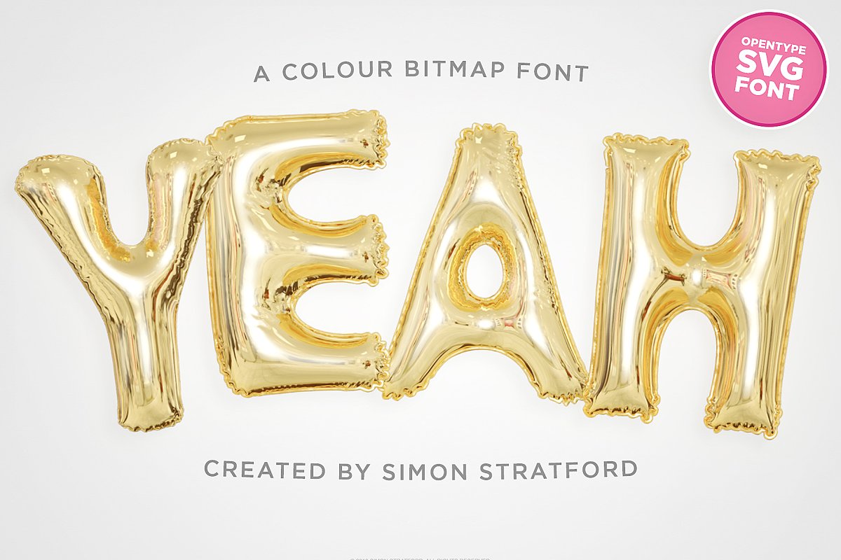 A colour bitmap font