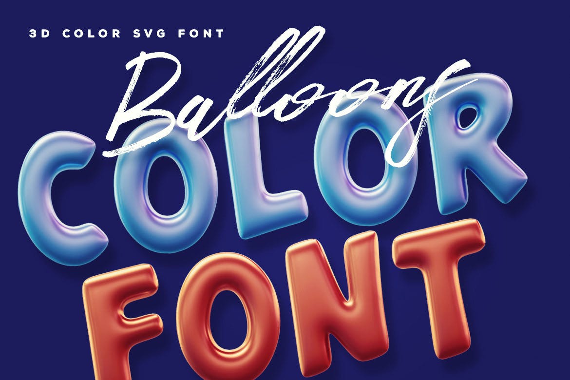 A 3d color svg font