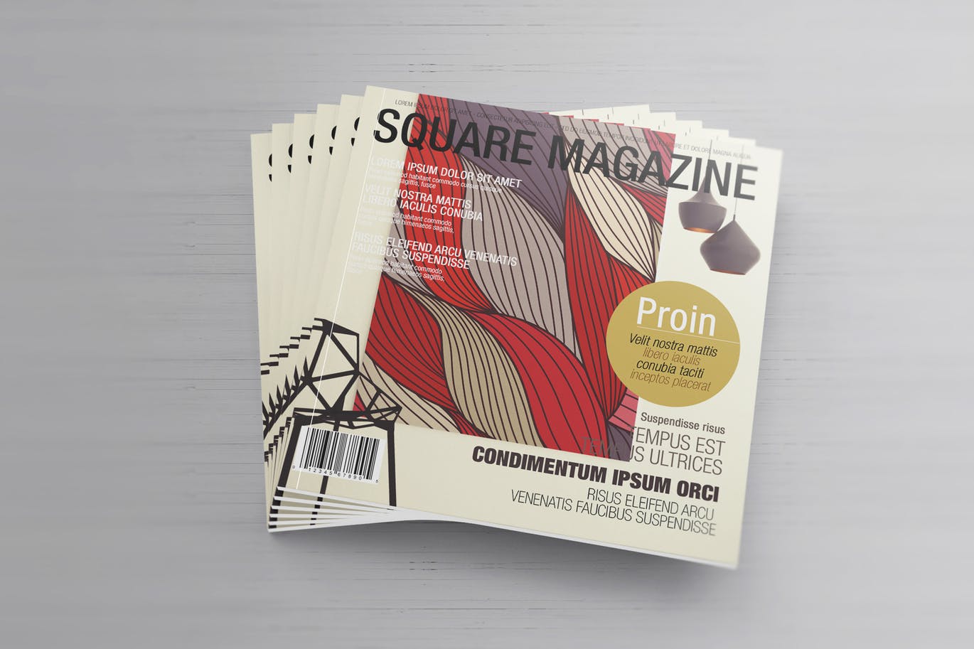 A square magazine mockup templates