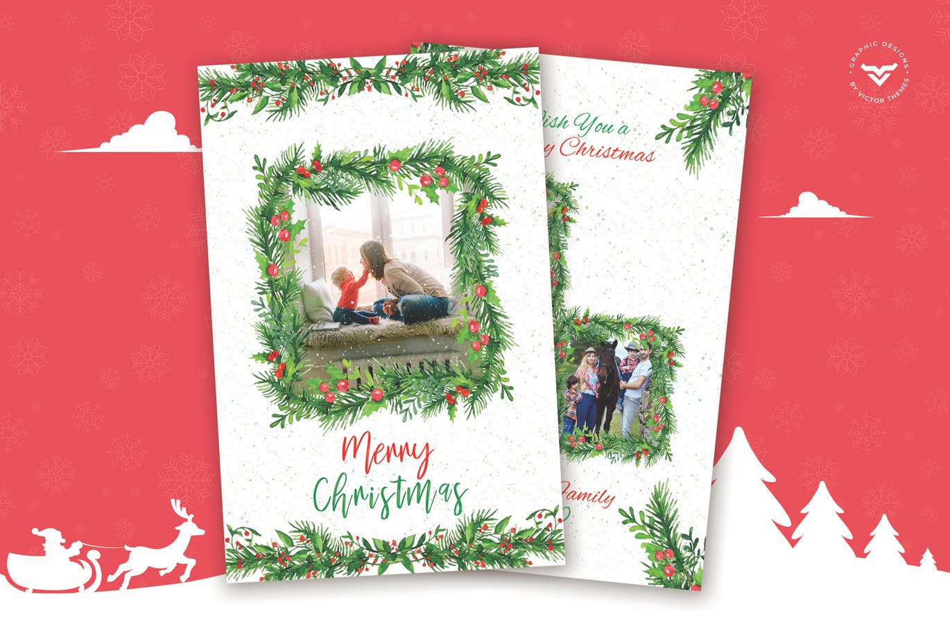 20+ Splendid Christmas Photo and Greeting Card Templates Pertaining To Christmas Photo Card Templates Photoshop