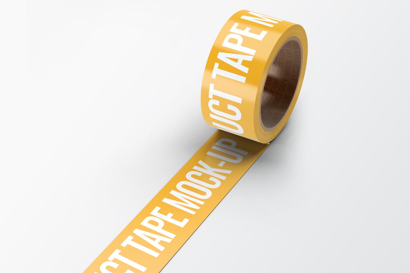 Long yellow duct tape mockup