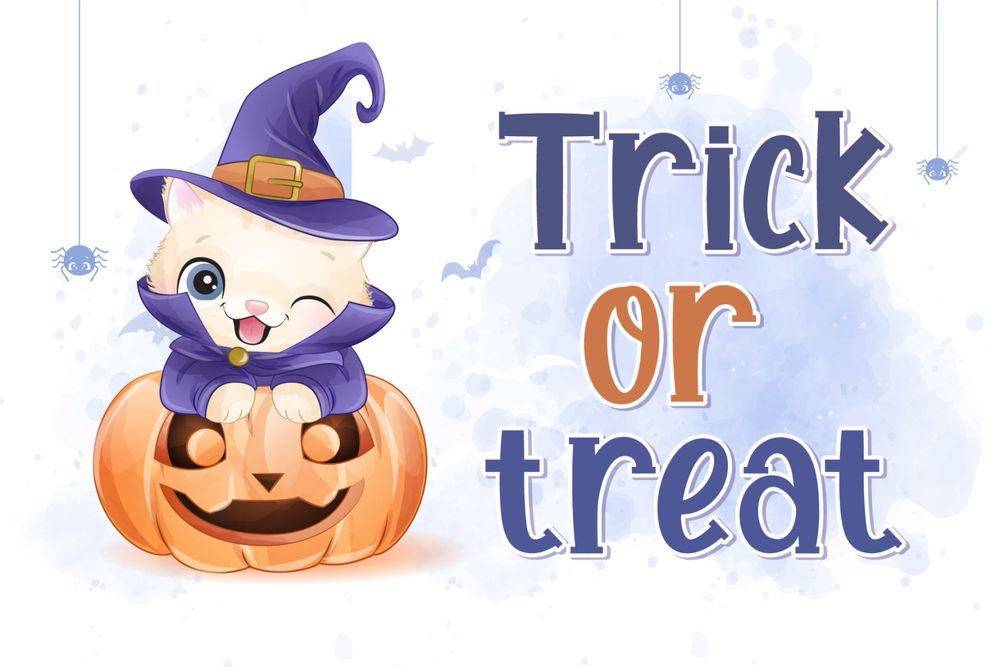 Trick or treat halloween font