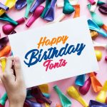 Happy birthday fonts cover