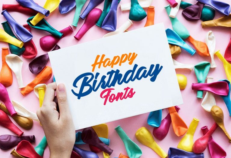 Happy birthday fonts cover