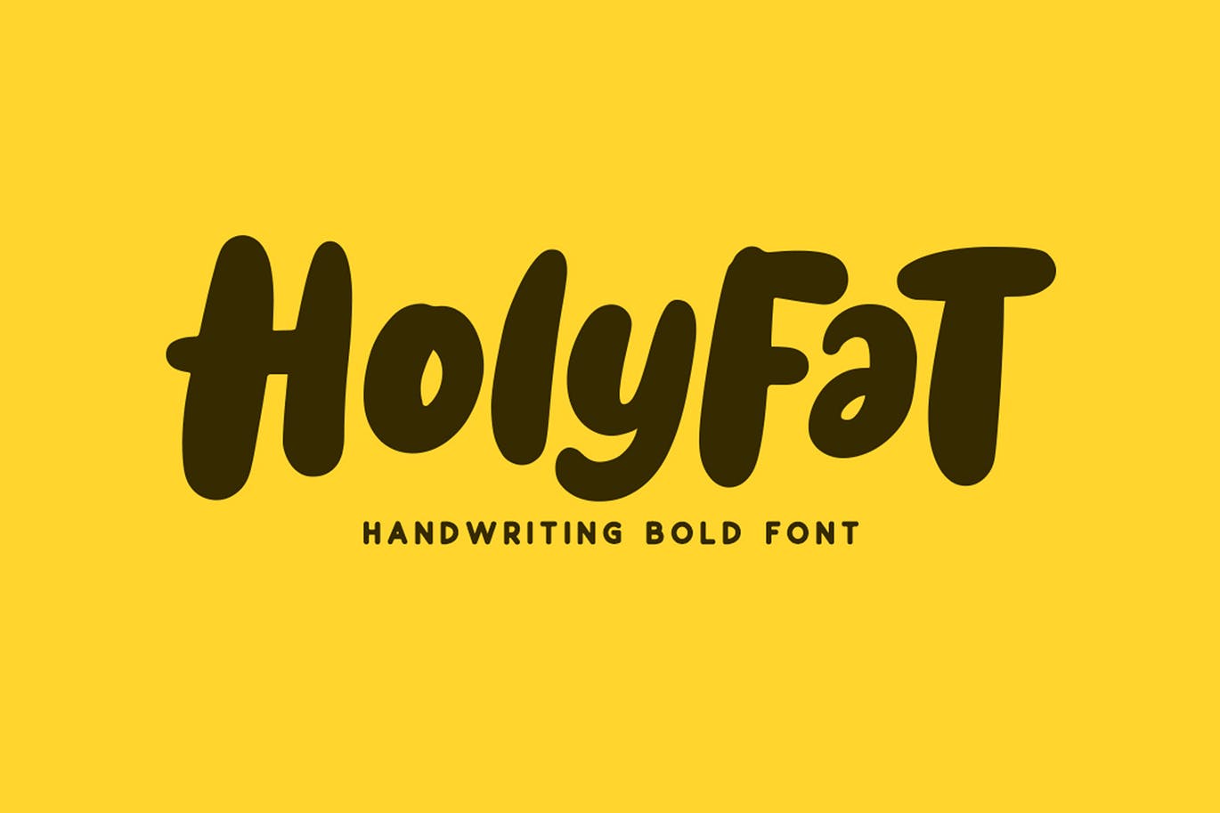 A handwritten bold font