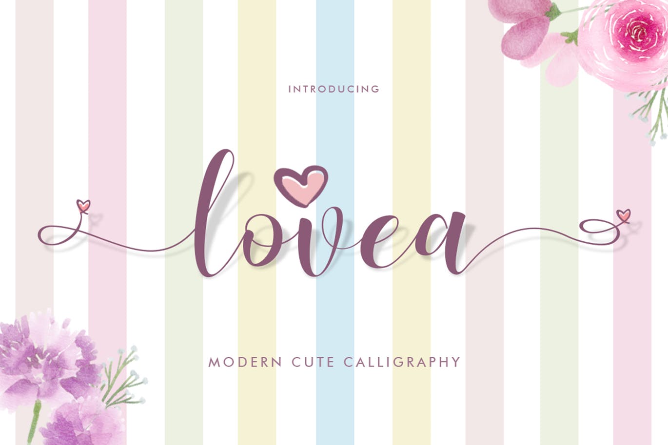 A modern and cute calligraphy font