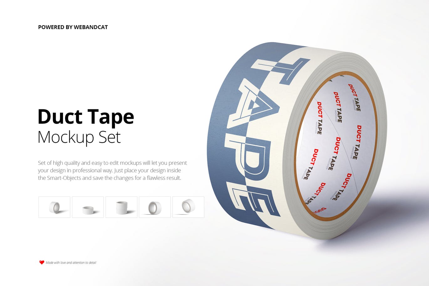 A set of duct tape mockup templates
