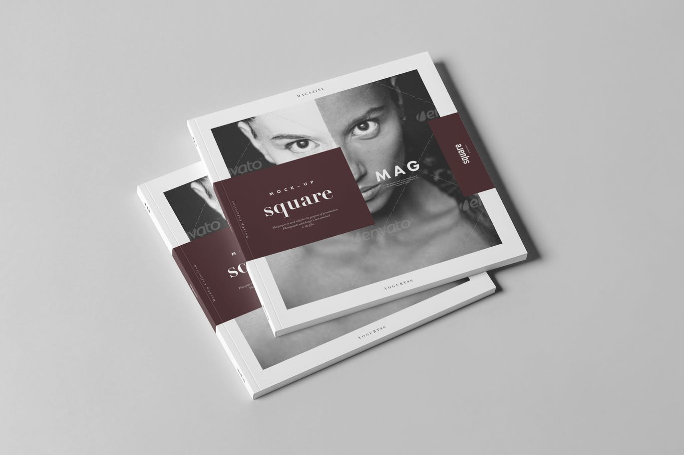 A square magazine mockup template