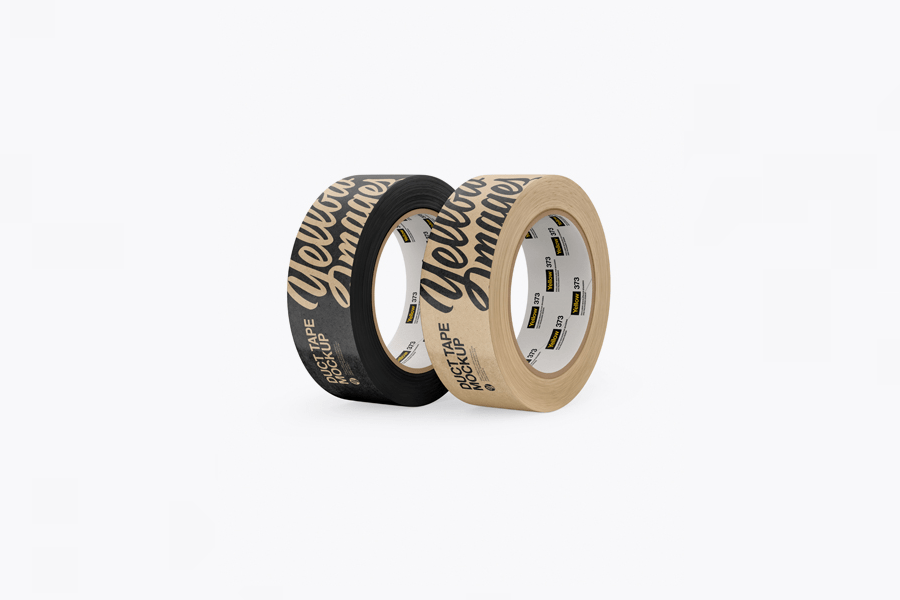 Black and brown duct tape mockups
