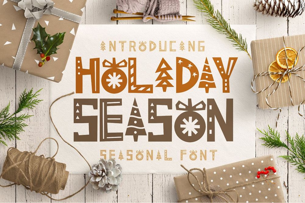 Holiday seasonal display font