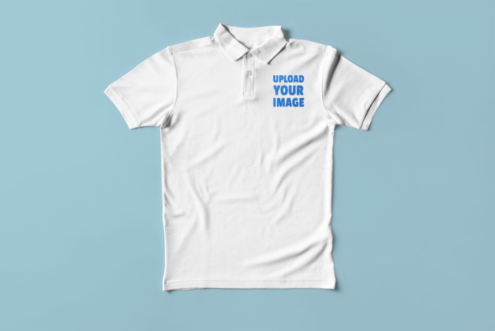 Just white polo shirt mockup