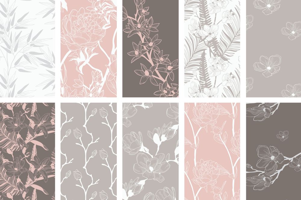 A bunch of free floristic patterns