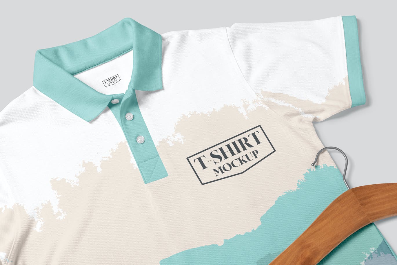 Polo shirt on grey background mockup