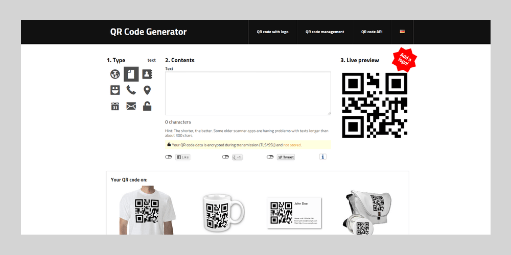 An easy QR code generator