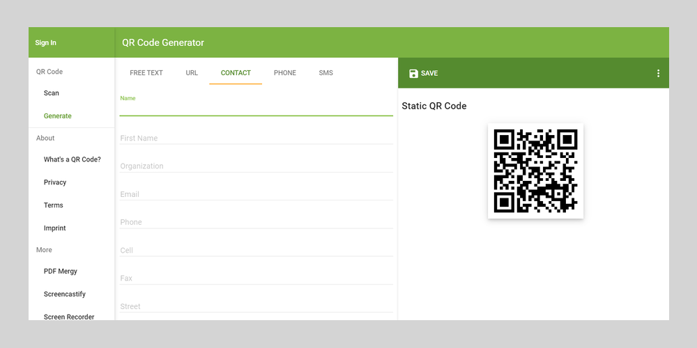 A qr code generator