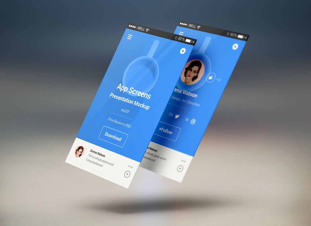 app icon presentation mockup