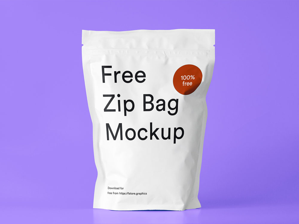 Free Paper Pouch Packaging Mockup Psd