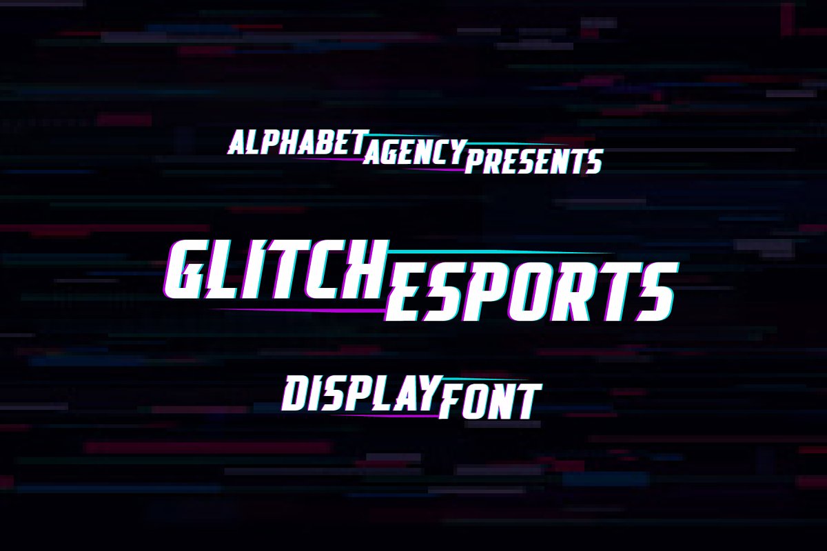 A glitch display typeface