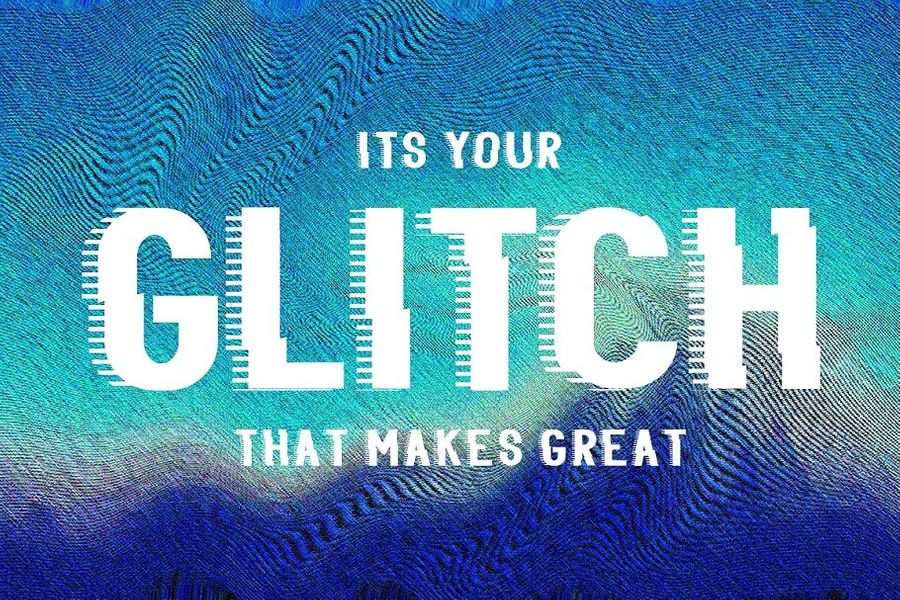 A glitch style typeface