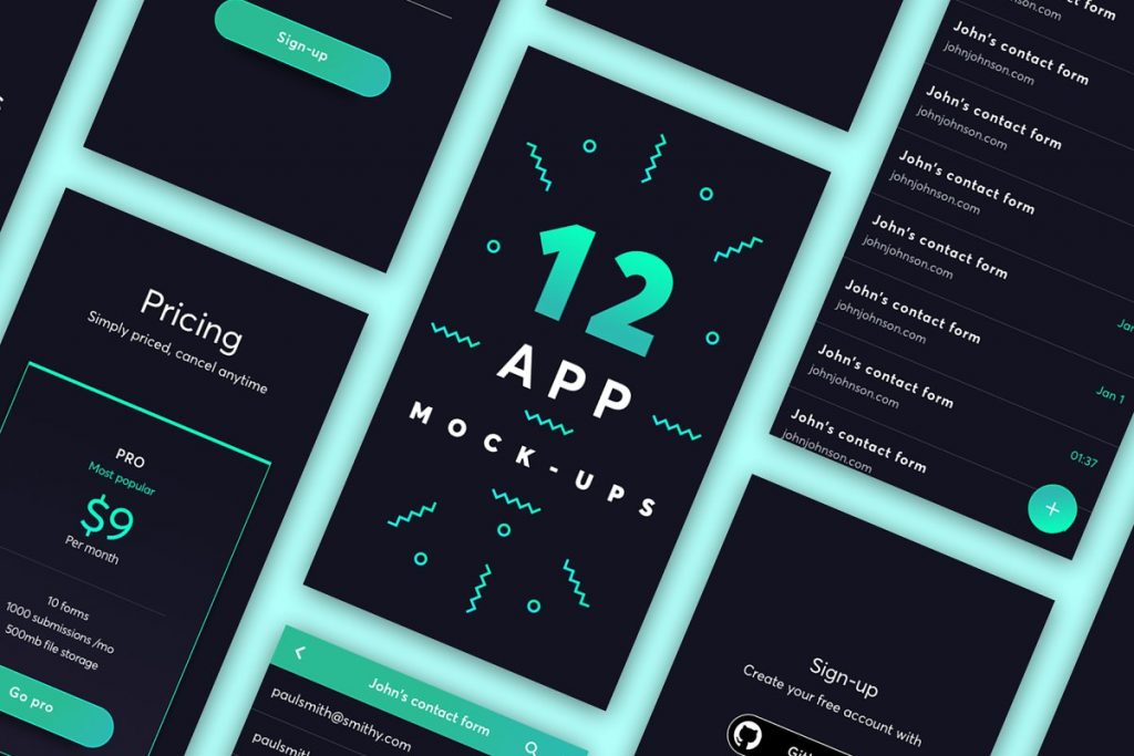 app design presentation mockup