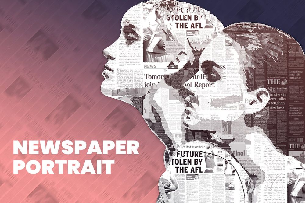 Amazing newspaper portrait effects action