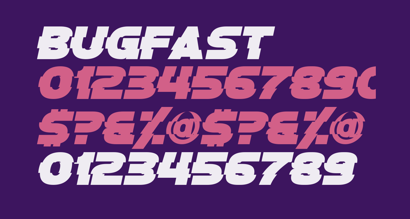 A free bug glitch font