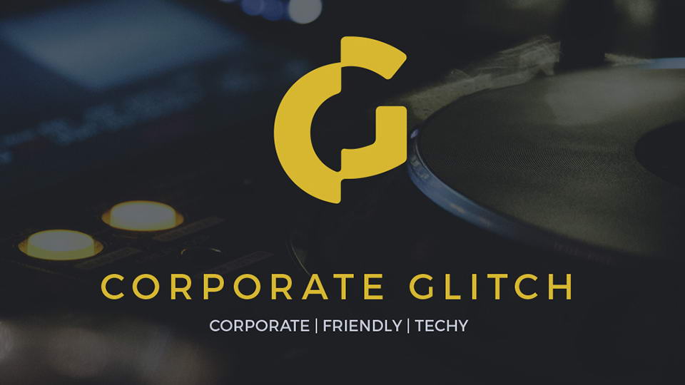 A free corporate glitch font