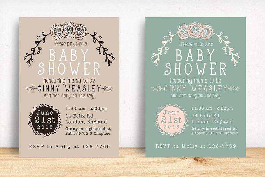 invitation design for baby shower