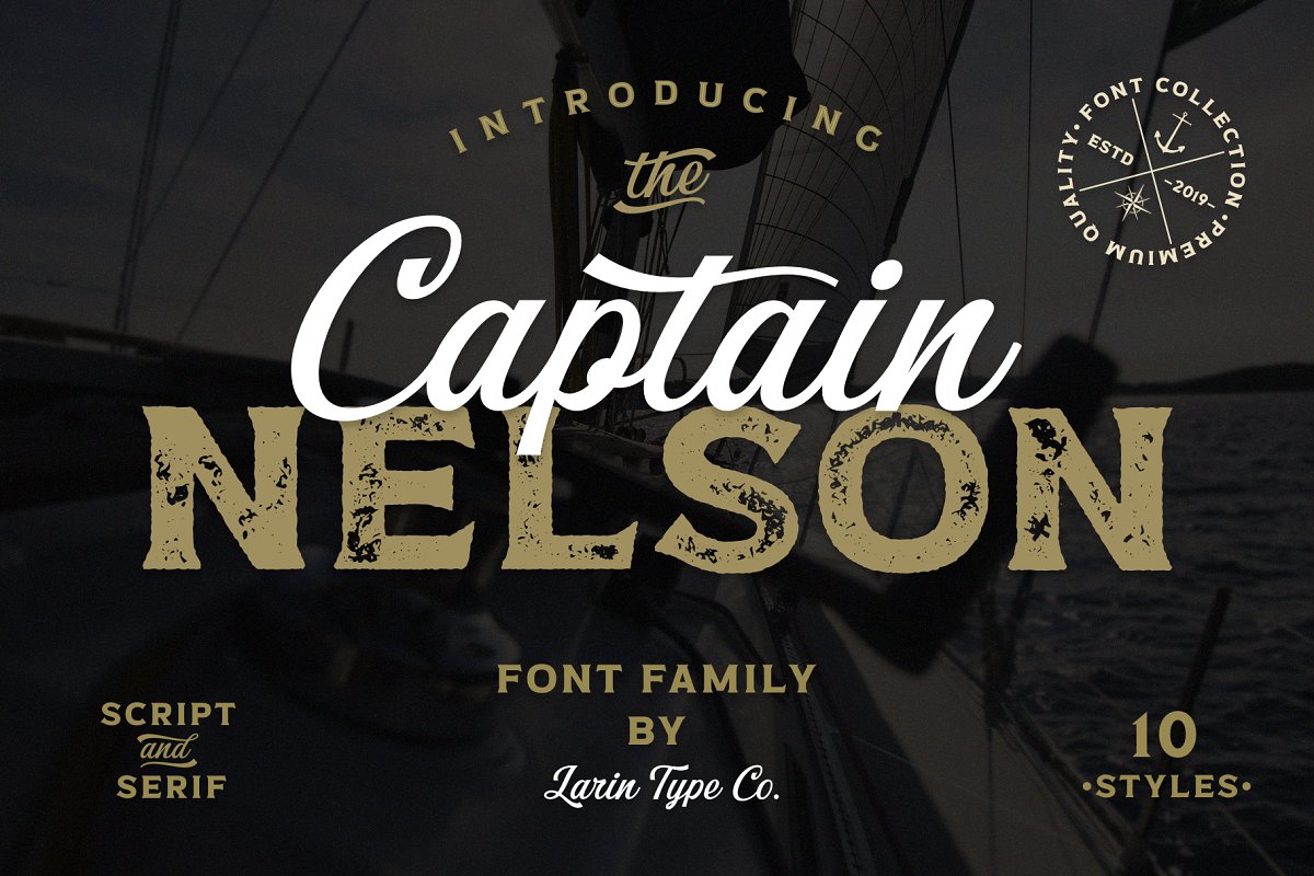 A nautical font family