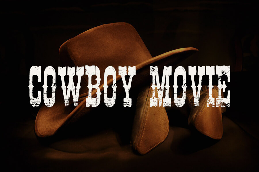 A free cowboy western style font