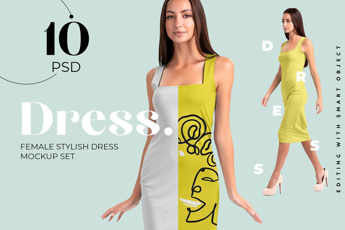 Download 25+ Awesome Female Dress PSD Mockup Templates | Decolore.Net