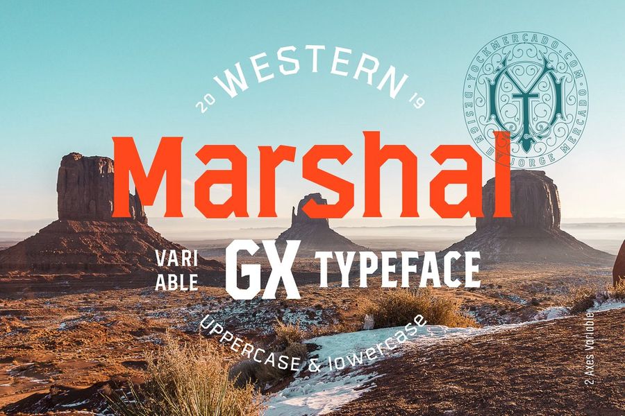 A variable western style typeface
