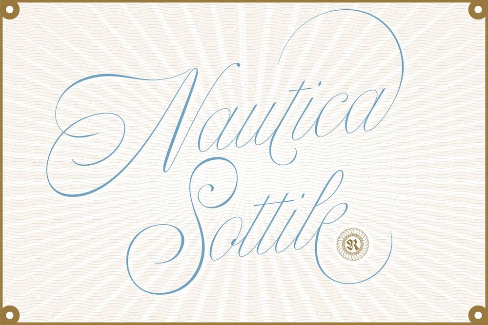 A nautical script font