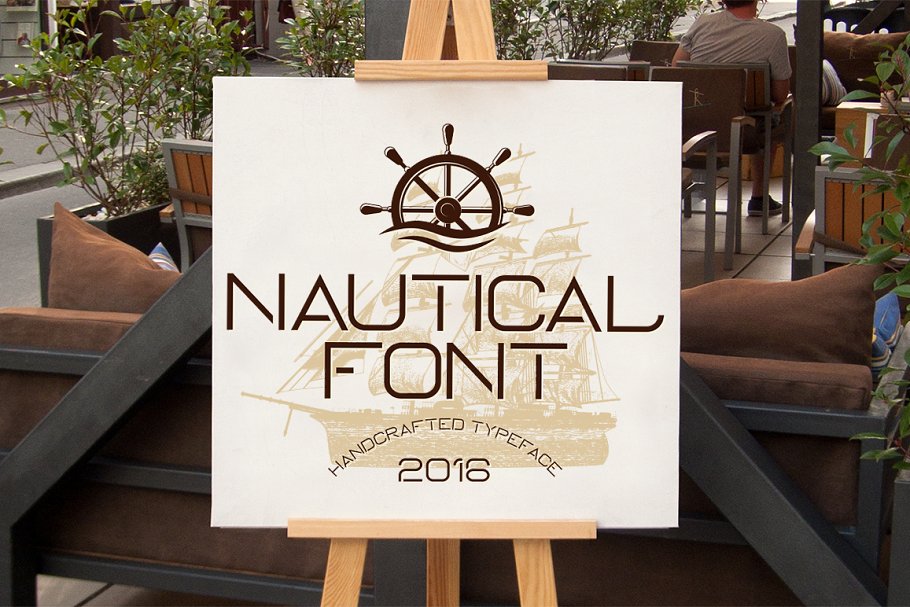 A handcrafted nautical typeface