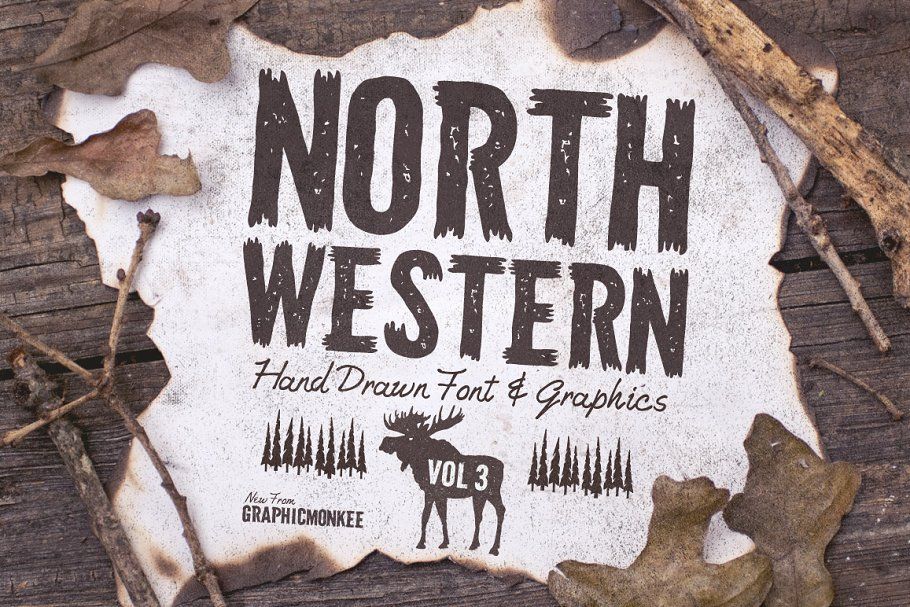 A hand drawn western style font