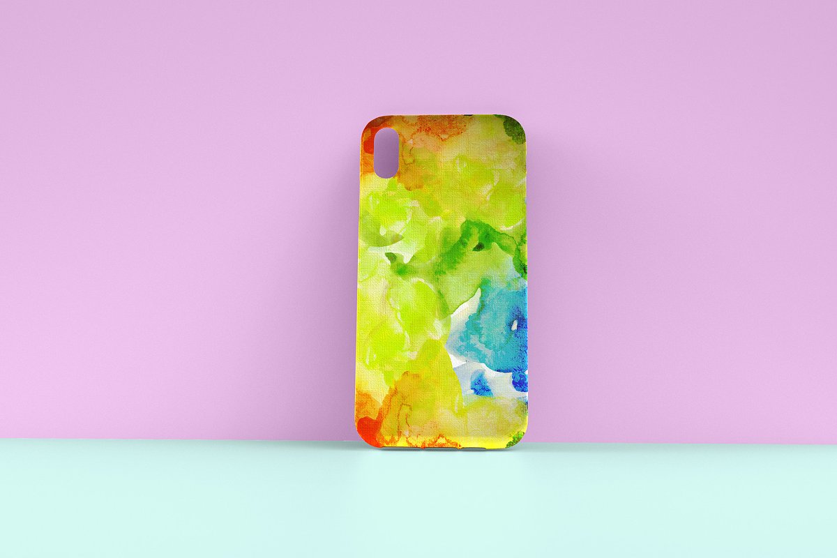 Phone Case in Watercolor Mockup