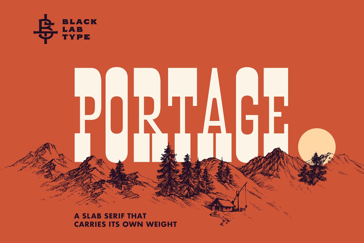 A slab serif western style font