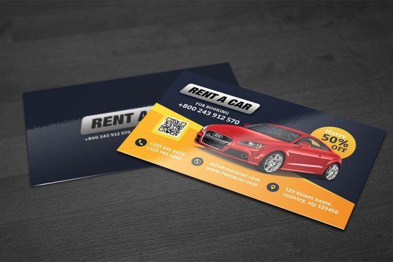 15+ Creative Car Rental Business Card PSD Templates