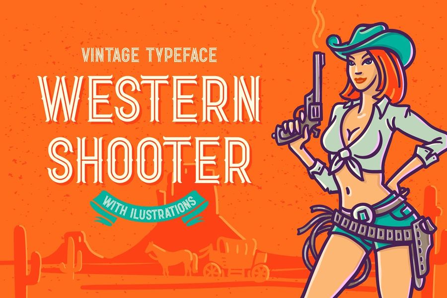 A vintage western style typeface